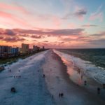 jacksonville beach pink sunset