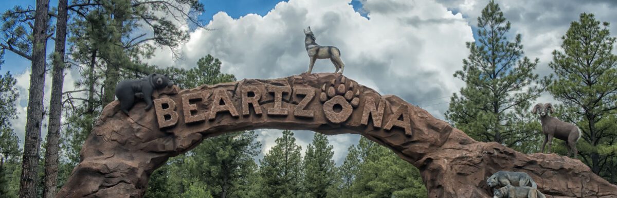 Entry into the Bearizona Wildlife Park, Williams, Arizona, USA.