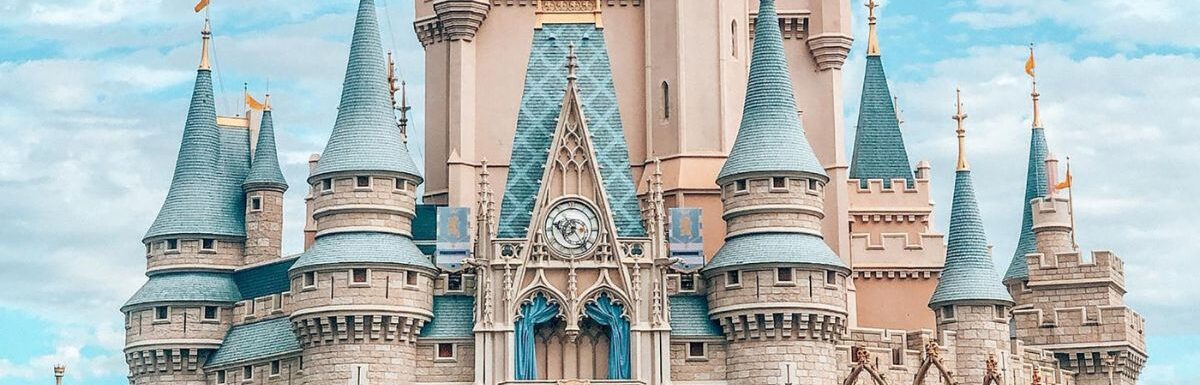 The Magical castle in the Magic Kingdom theme park of Disney world in Orlando, Florida.