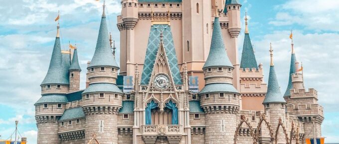 The Magical castle in the Magic Kingdom theme park of Disney world in Orlando, Florida.