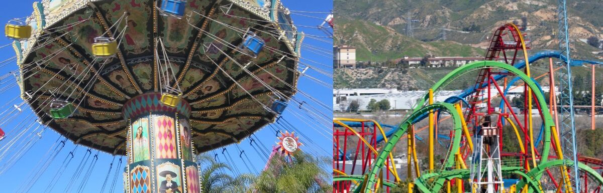Knott’s Berry Farm and Six Flags rides.