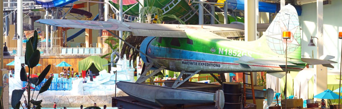 An indoor waterpark in the United States.