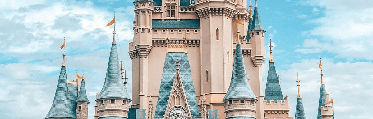 The Magical castle in the Magic Kingdom theme park of Disney world in Orlando, Florida, USA.