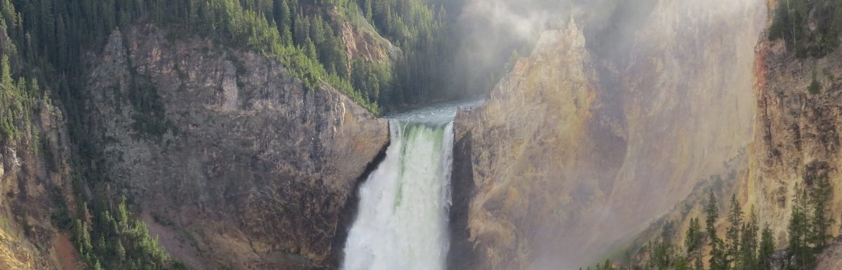 Falls in Yellowstone National Park, Wyoming, United States.