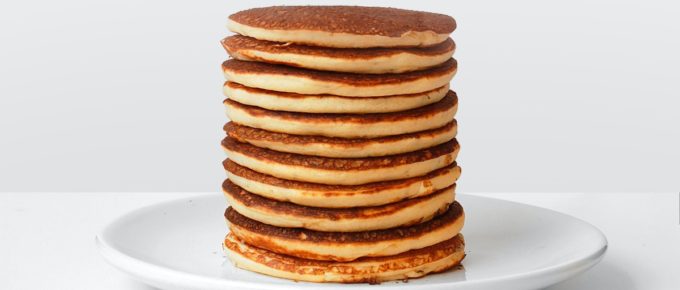 A pile full of pancakes.