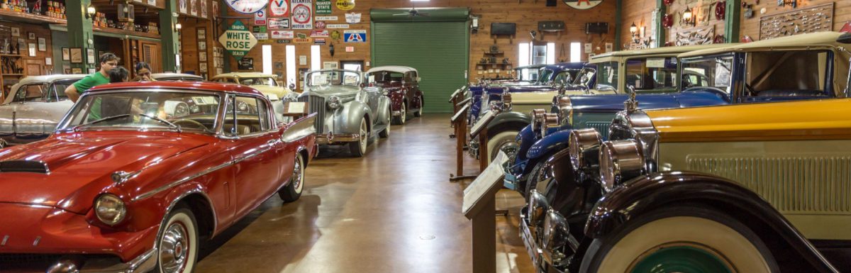 Fort Lauderdale Antique Car Museum exhibits a collection of Packard automobiles.