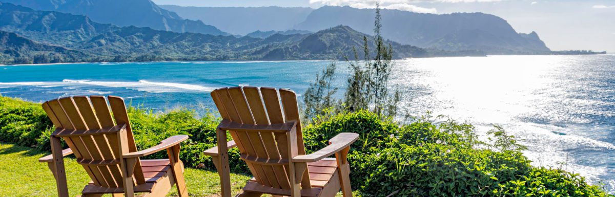 Kauai Hawaii USA in the late afternoon sun.
