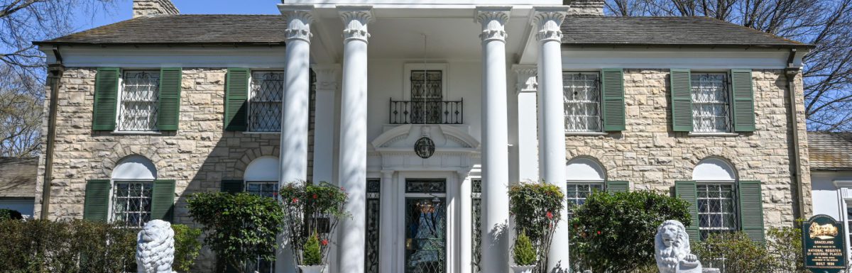 Graceland in Memphis. The mansion formerly owned by Elvis Presley.
