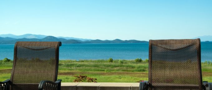 Beautiful view at Flathead Lake in Montana, USA