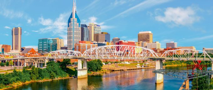 Scenic view of Nashville, the capital of Tennessee.