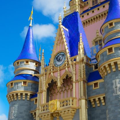 The new look of Cinderella Castle at Walt Disney World, Orlando, Florida, USA.