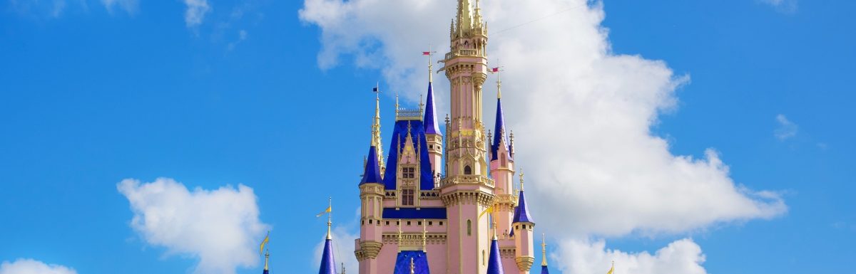 The new look of Cinderella Castle at Walt Disney World. Taken from the Hub shortly after the park reopened.