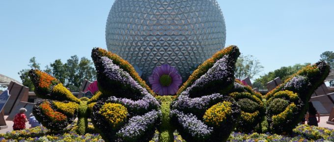A sunny, beautiful day at Epcot, Disney World, Florida.