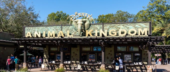 The entrance to Animal Kingdom in Orlando, Florida, USA