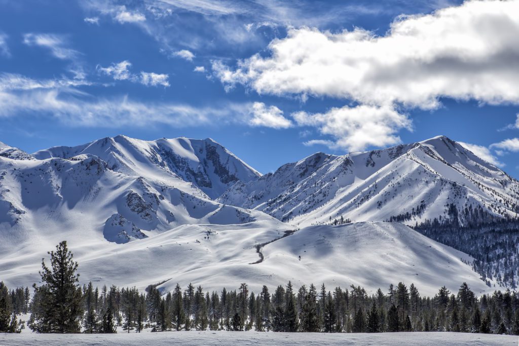 snow-capped mammouth mountain