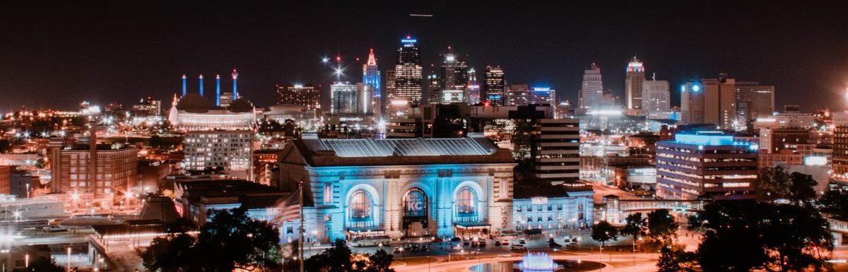 City with with a lot of buildings in Missouri, Kansas City, United States.