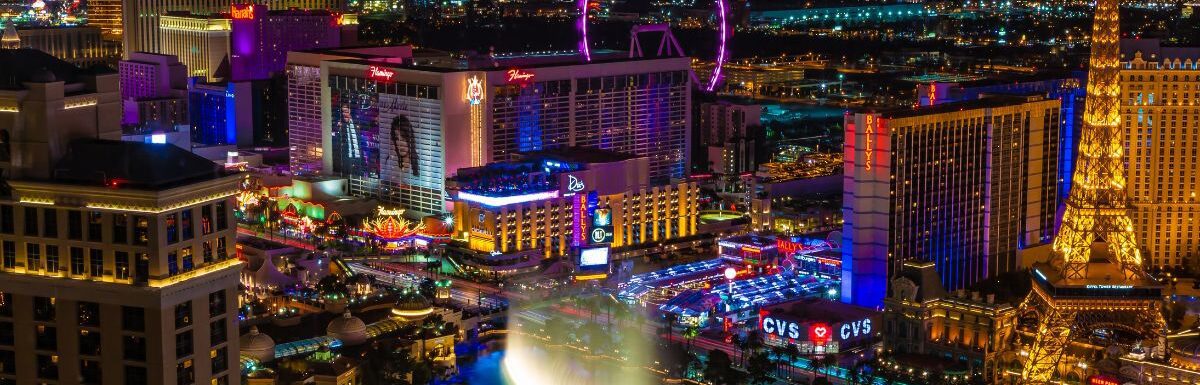 City lights in Las Vegas, Nevada, USA.