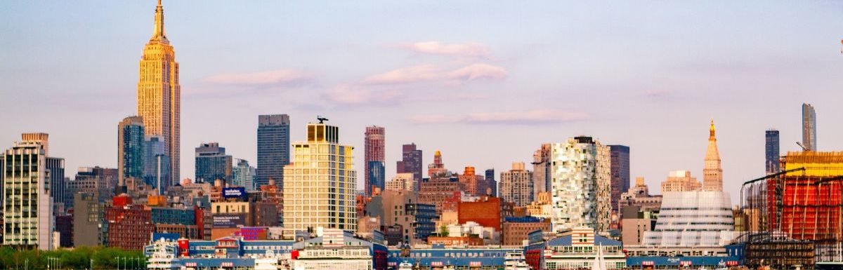 City skyline of New Jersey, as seen from the Boardwalk.