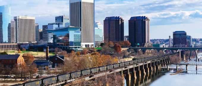 Richmond Skyline during daytime in Richmond, Virginia, USA.