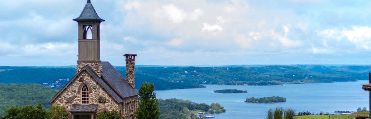 Stone church at top of the rock in Branson Missouri.