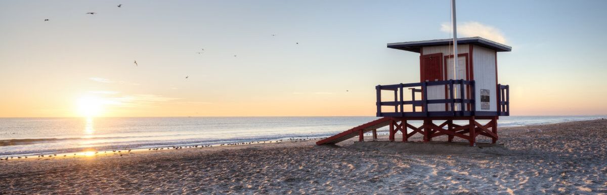 Sunrise at Cocoa Beach, Florida, USA.