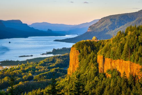 The Columbia River Gorge in Oregon.