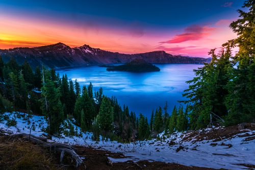 Crater Lake in Oregon.