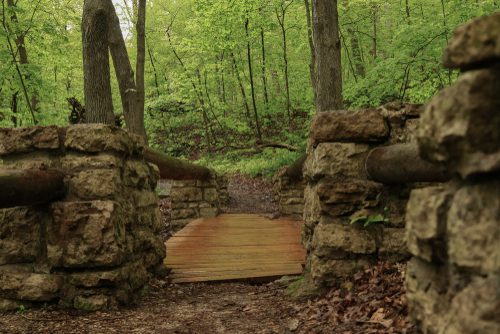 A hiking trail in Iowa.