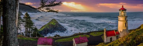 A lighthouse on the coast of Oregon