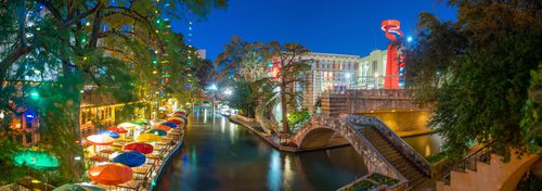 The river in San Antonio, Texas.