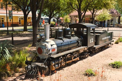 A steam train at Scottsdale Railroad Museum, Arizona.