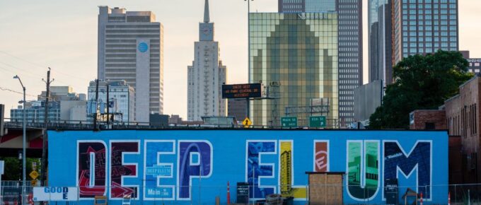 Blue and white concrete buildings during daytime in Dallas, Texas, USA.