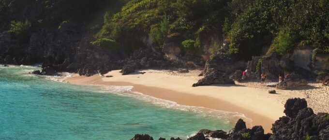 Church Bay Beach Bermuda on a sunny day.