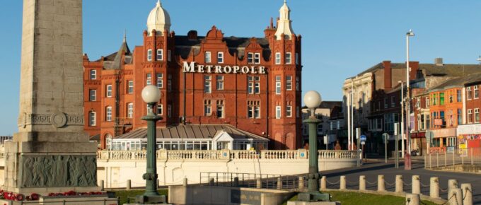 Grand Metropole Hotel in Blackpool, United Kingdom during the day.