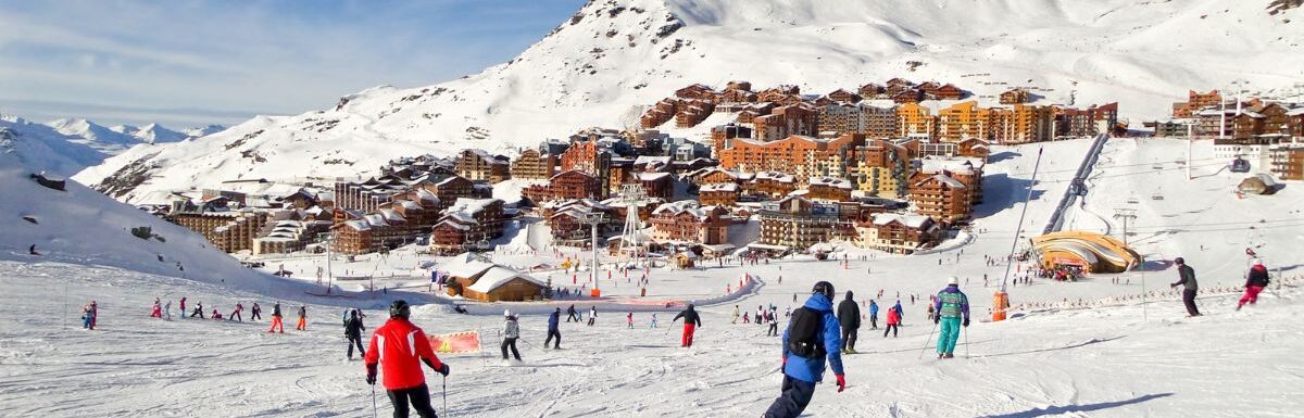 3 valleys ski resort in the Alps, France.