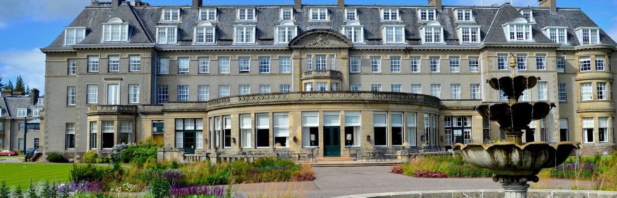 Gleneagles Hotel is, luxury golf and spa resort in the Scottish Highlands in Perthshire, Scotland, United Kingdom.